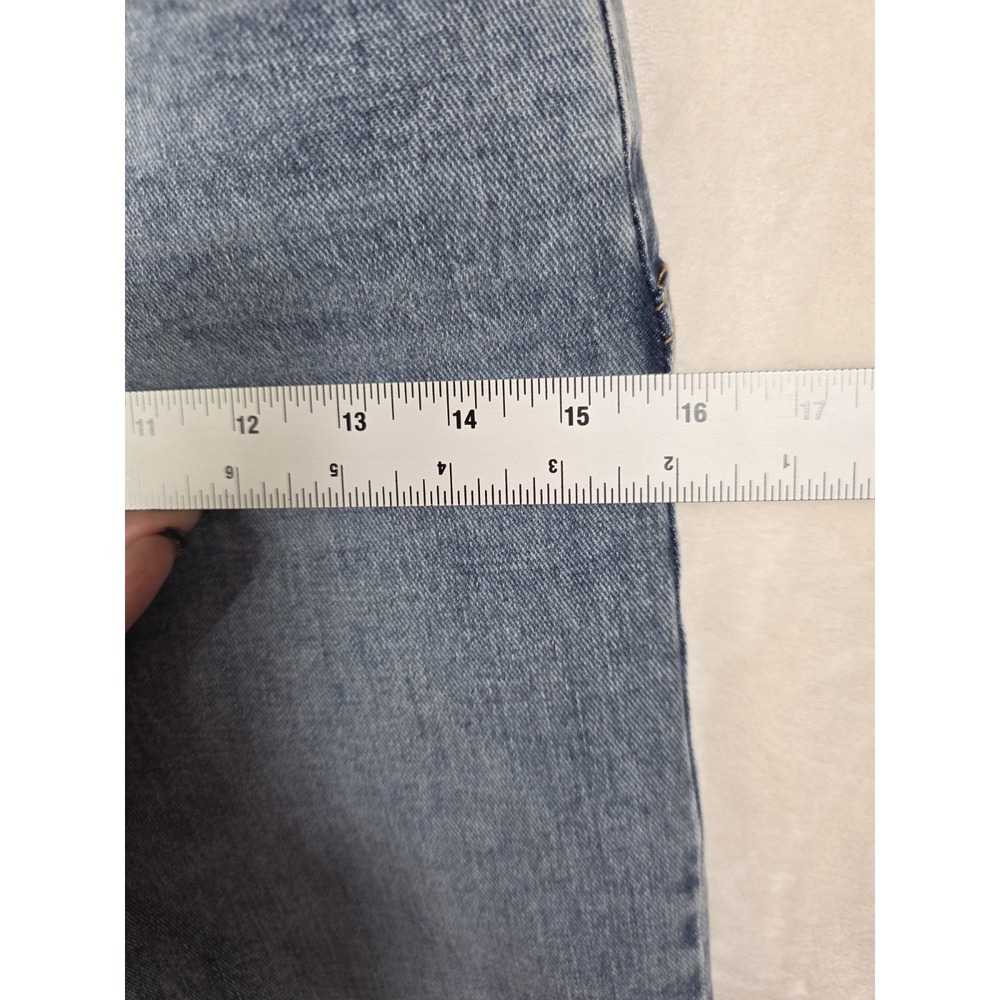 We The Free Free People Wide Leg Jeans 27 High Rise Blue Cotton Stretch 29x31 - Picture 12 of 15